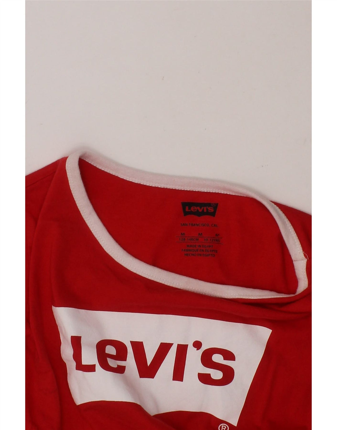LEVI'S Girls Graphic T-Shirt Top 10-11 Years Medium  Red Vintage Levi's and Second-Hand Levi's from Messina Hembry 