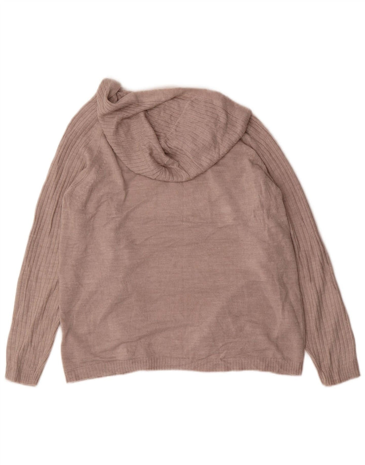 Marks & Spencer Damen-Cardigan mit Kapuze, offen, Gr. 14, Mittelbeige