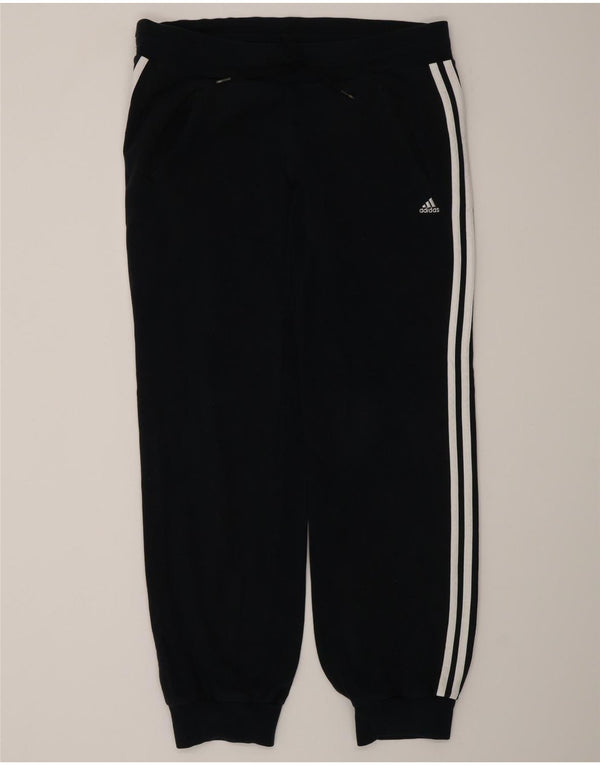 Adidas Damen Trainingshose Jogger UK 12 Medium Marineblau Baumwolle
