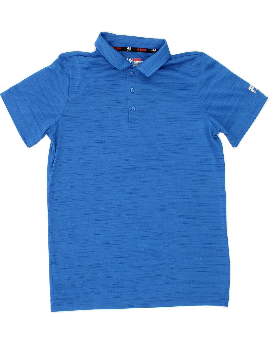 FILA Boys Polo Shirt 15-16 Years XL Blue Polyester Vintage Fila and Second-Hand Fila from Messina Hembry 