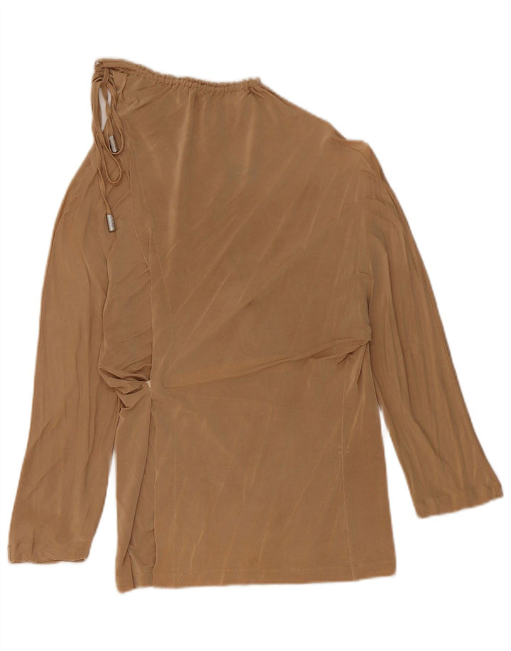 TRUSSARDI Damen-Blusenoberteil mit 3/4-Ärmeln, Größe S, Beige