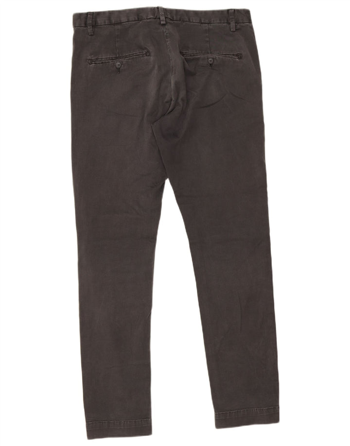 Dondup Slim Chino-Hose für Herren, W36, L31, graue Baumwolle