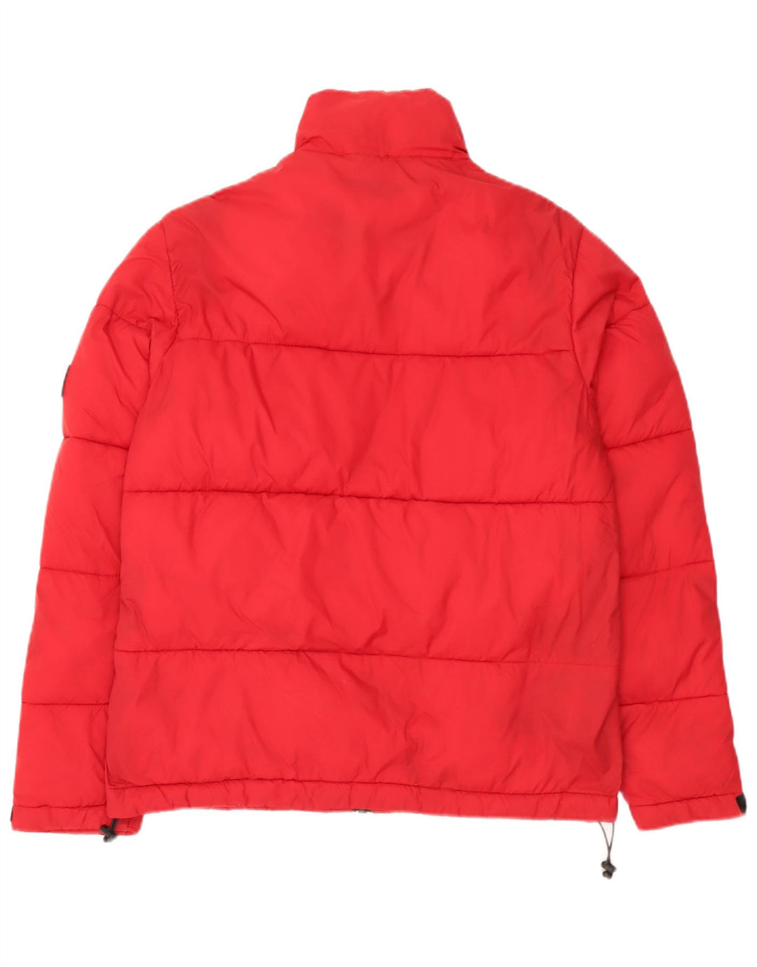 Zara Herren Wattierte Jacke UK 38 Mittelrotes Polyamid