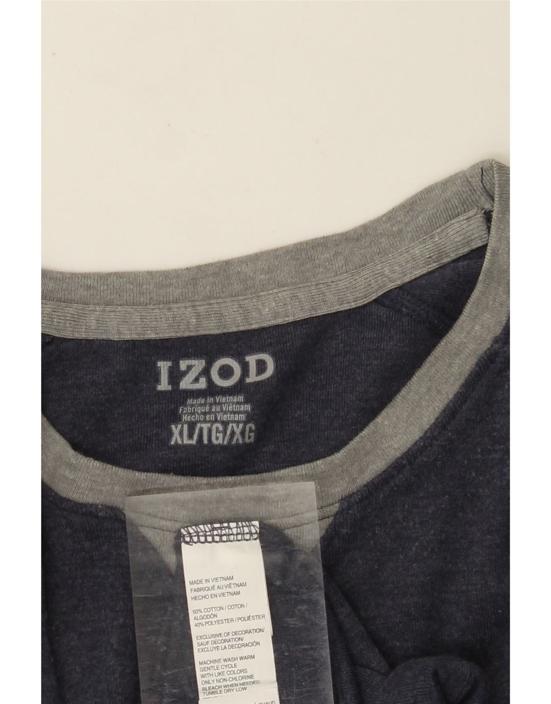 IZOD Herren-Top, langärmelig, XL, Marineblau, Baumwolle
