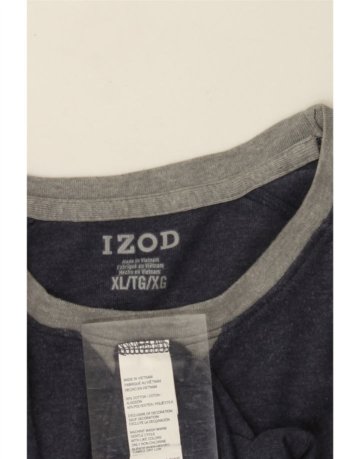IZOD Herren-Top, langärmelig, XL, Marineblau, Baumwolle