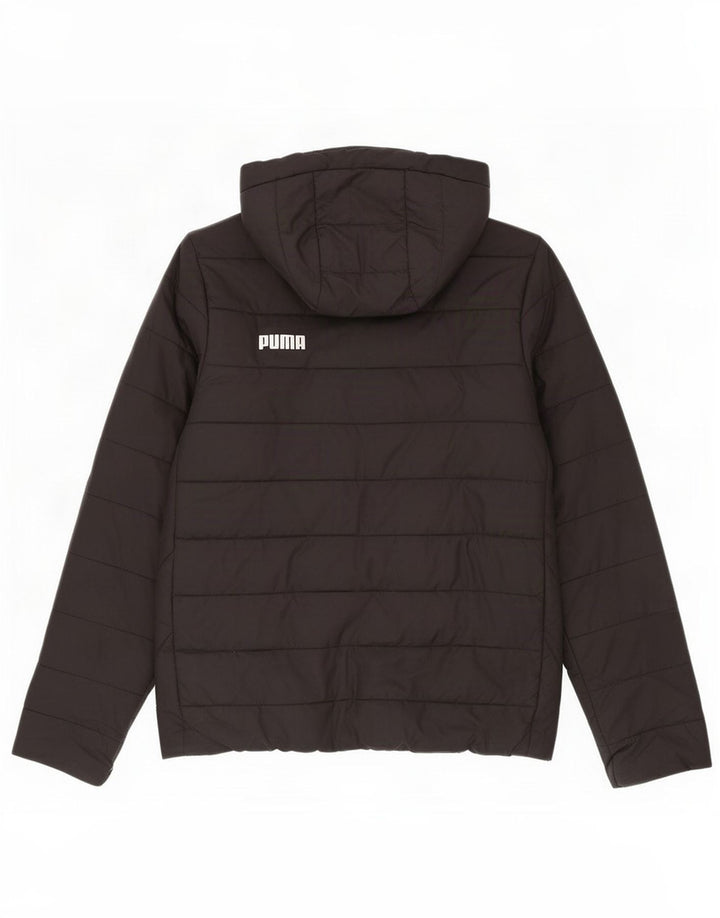 Puma Jungen Kapuzenjacke, gepolstert, 13–14 Jahre, schwarzes Polyester