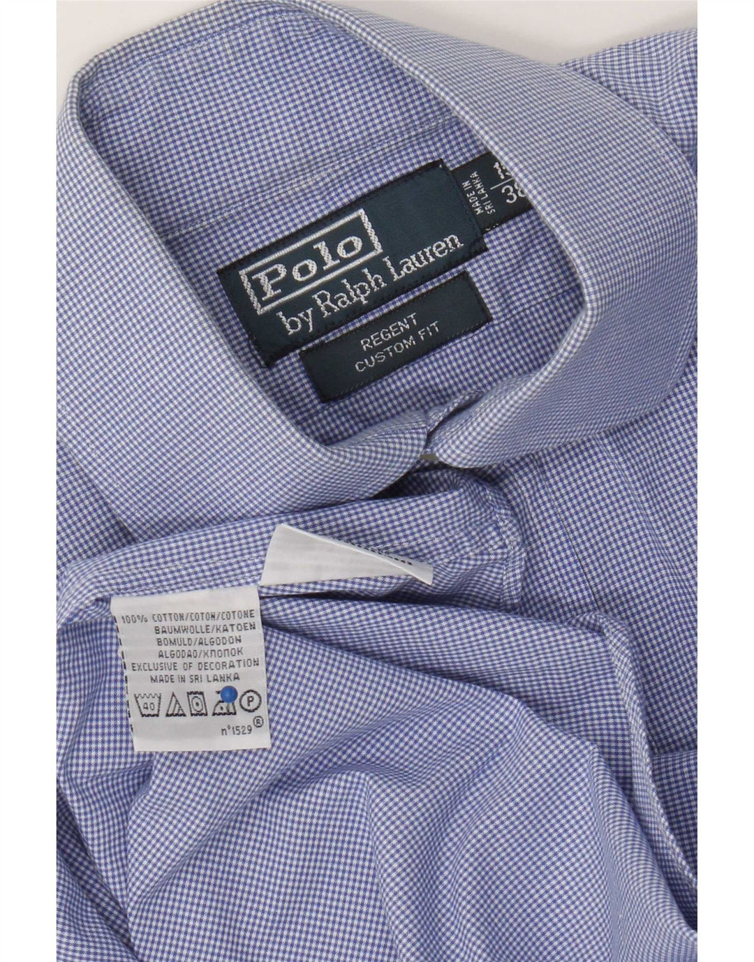 Polo Ralph Lauren Herren Regent Hemd Größe 38 15 Mittelblauer Gingham
