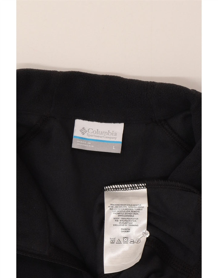 COLUMBIA Herren-Fleecepullover mit Reißverschluss am Hals, großes marineblaues Polyester