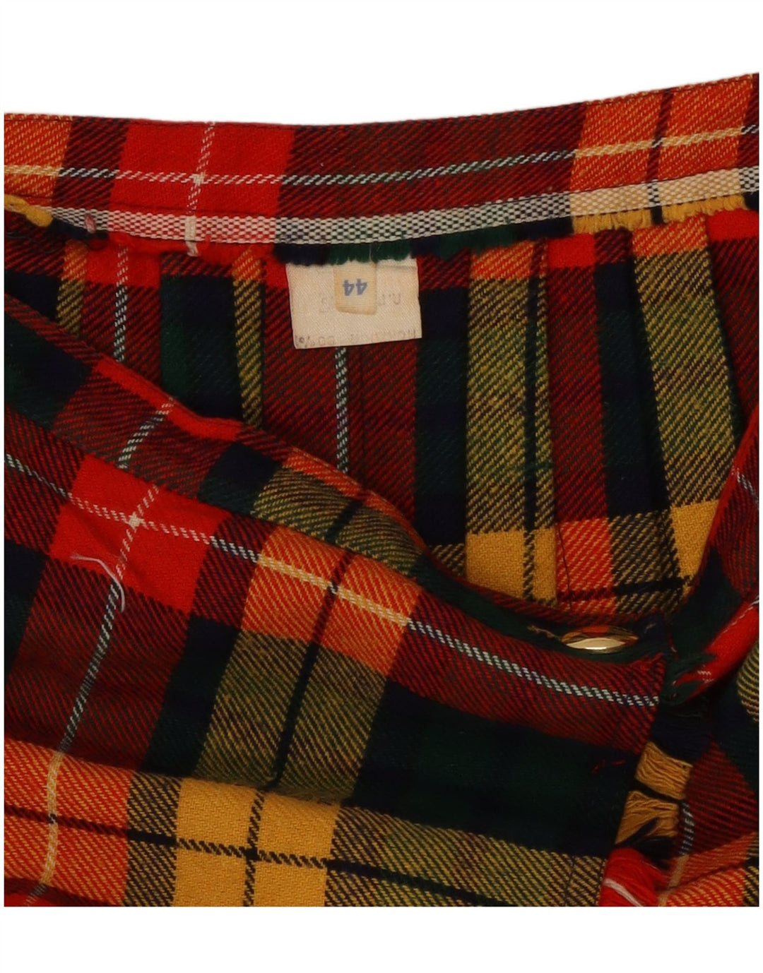 Vintage Damen Geometrischer Wickelrock IT 44 Medium W29 Mehrfarbig kariert