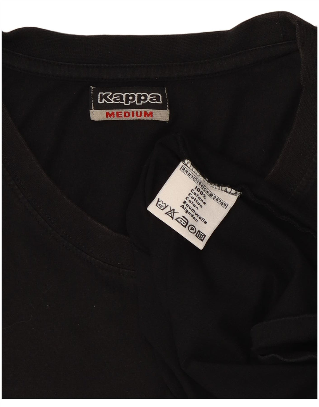 Kappa Herren-Weste, mittelgroß, schwarze Baumwolle