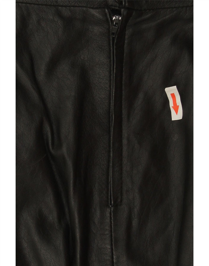 Vintage Damen Lederrock W30 Medium Schwarz