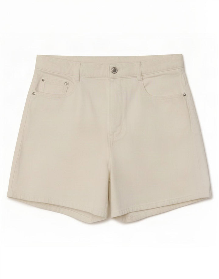Zara Damen Jeansshorts EU 40 Medium W30 Weiß