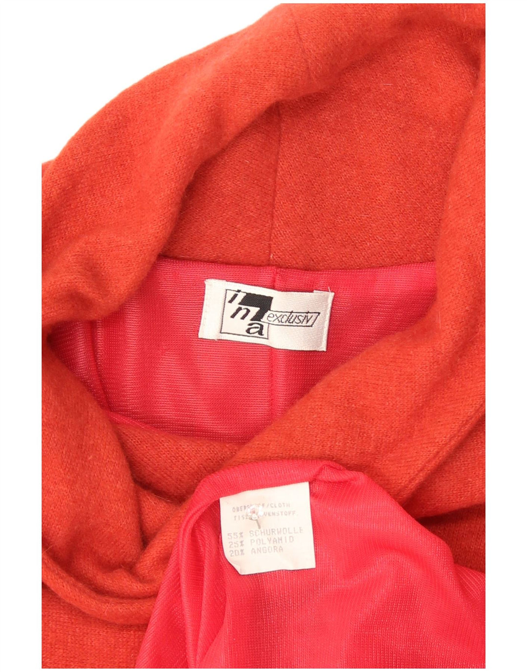 Vintage Damen Pulloverkleid UK 14 Mittelorange Wolle