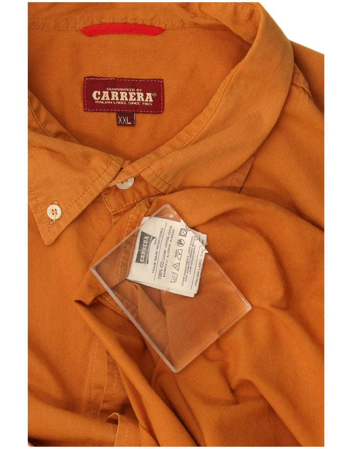 Carrera Herrenhemd 2XL Orange Baumwolle