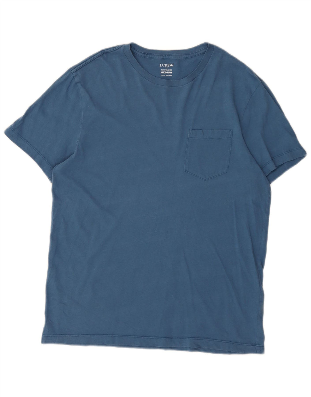 J. CREW Slim Fit T-Shirt-Oberteil für Herren aus mittelblauer Baumwolle