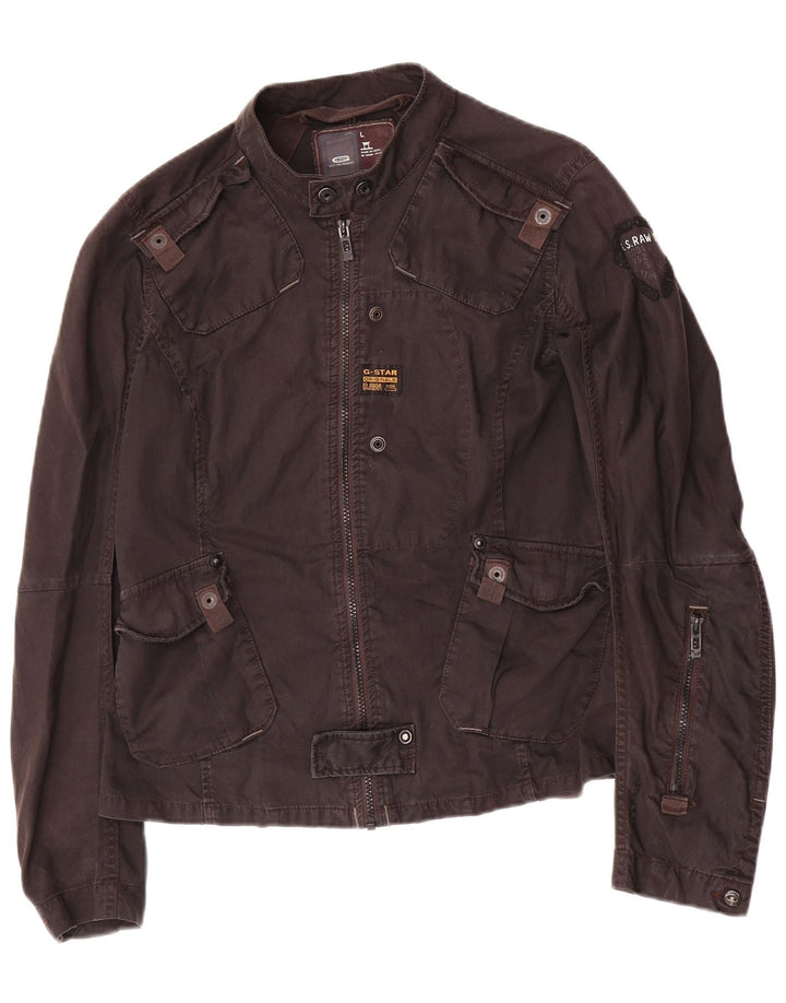 G-Star Damen Utility Jacke UK 14 Large Schwarze Baumwolle