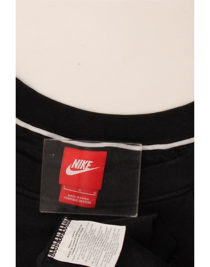 Nike Damen-Sweatshirt-Pullover, groß, schwarze Baumwolle