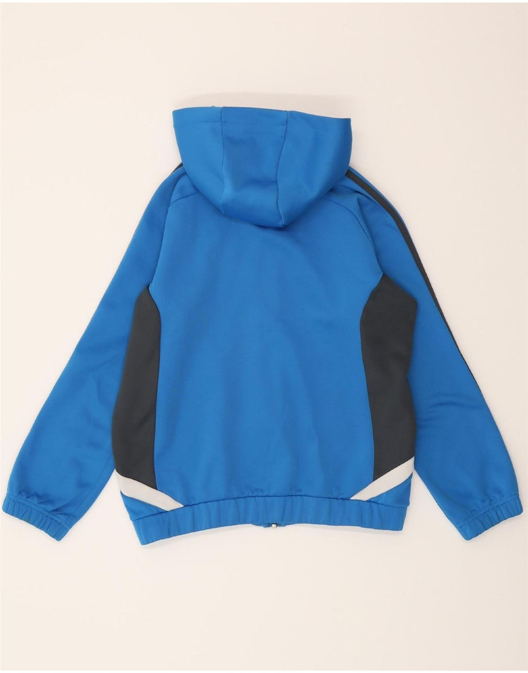 ADIDAS Boys Climalite Tracksuit Top Jacket 11-12 Years Blue Colourblock Vintage Adidas and Second-Hand Adidas from Messina Hembry 