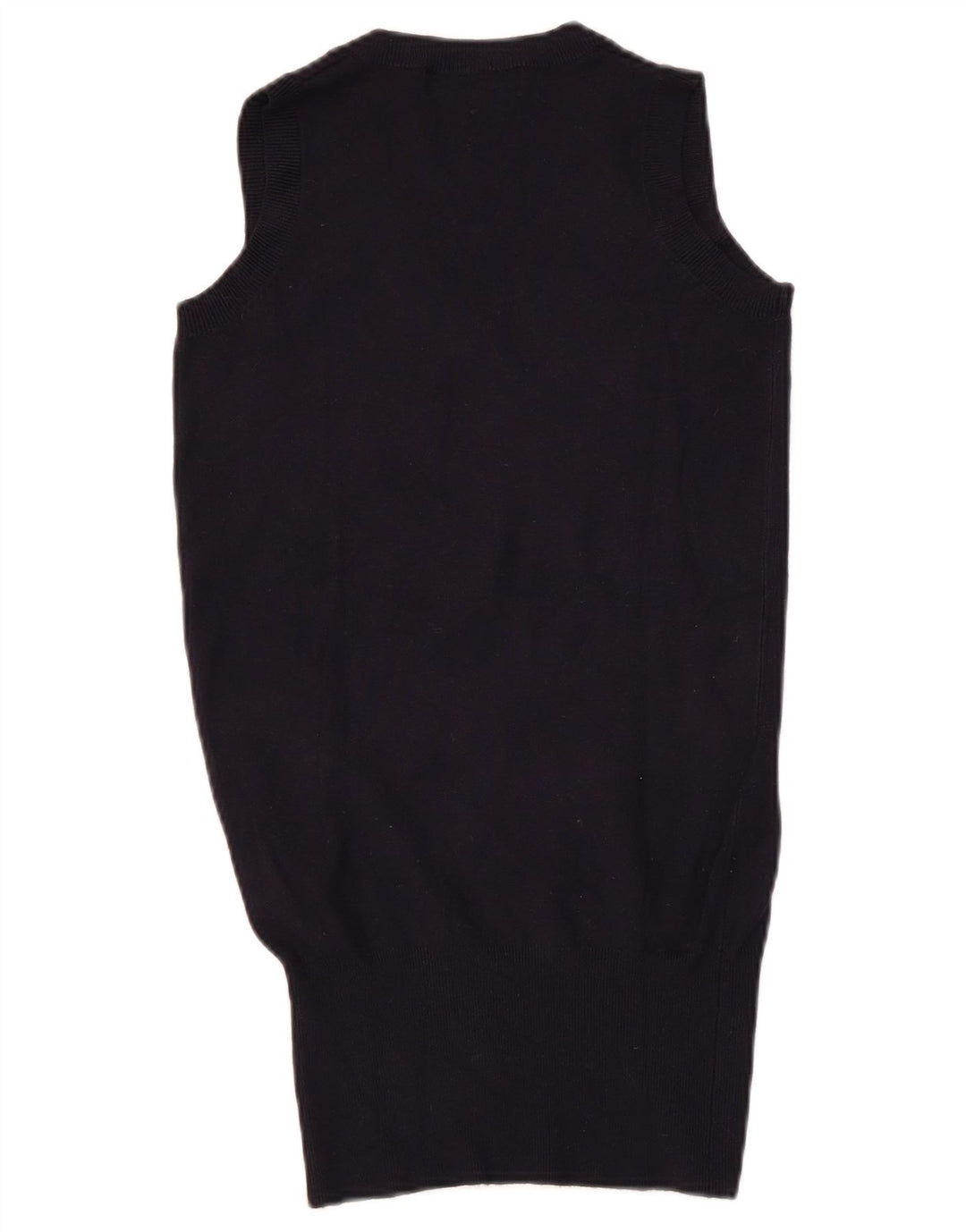 Zara Damen Weste Tank Top UK 8 Small Marineblau Rayon