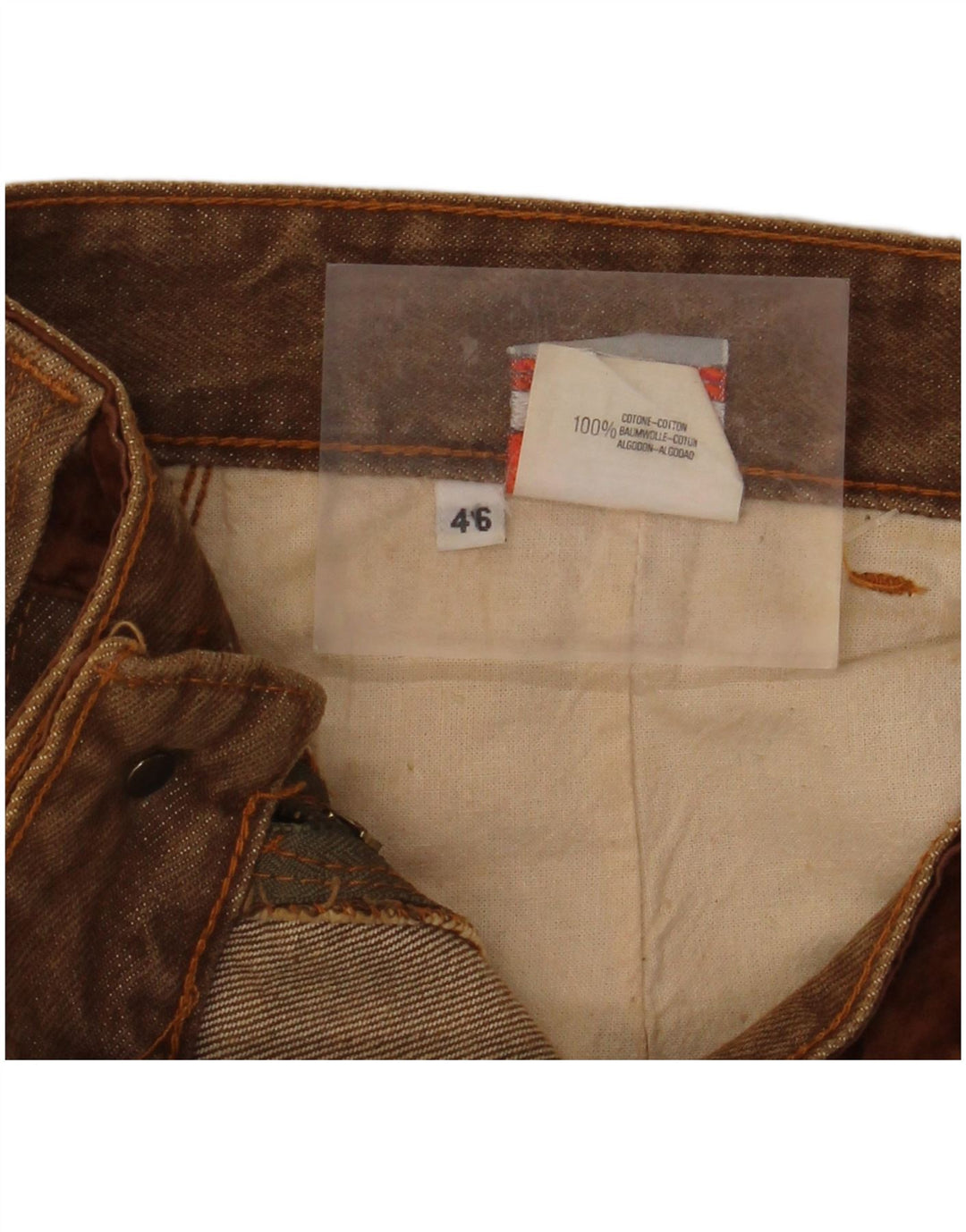 STEFANEL Damen-Jeansrock mit hoher Taille, Größe 46, Größe L, W28, braun, Baumwolle