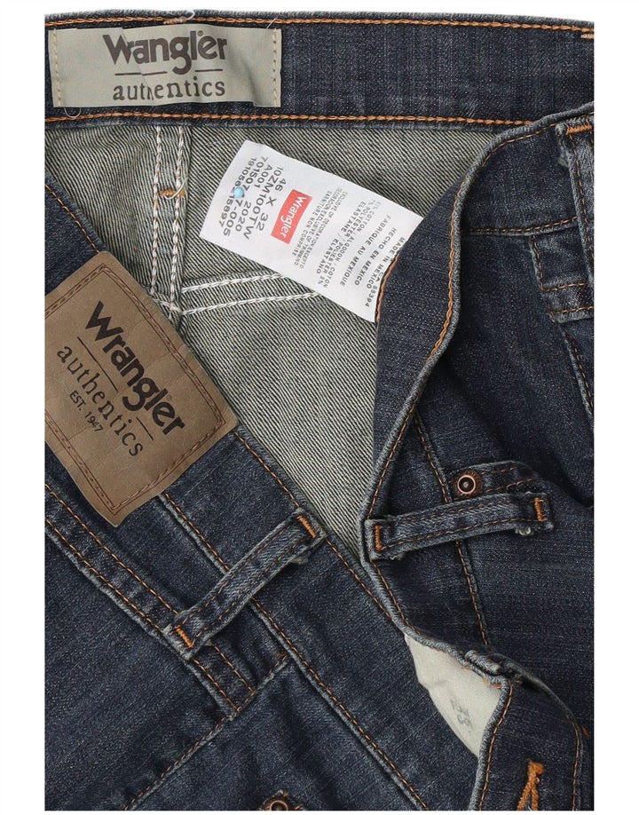 Wrangler Herren Straight Jeans W46 L32 Blaue Baumwolle