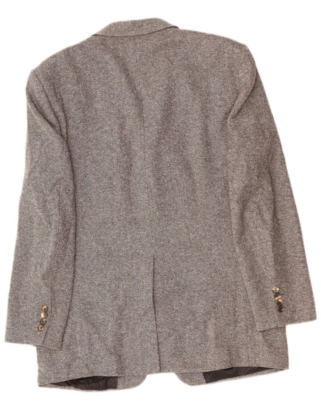 KARL LAGERFELD Herren-Blazerjacke mit 3 Knöpfen, UK 40, große graue Wolle