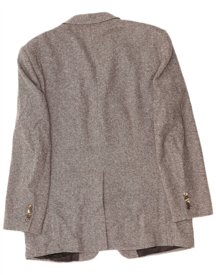 KARL LAGERFELD Herren-Blazerjacke mit 3 Knöpfen, UK 40, große graue Wolle