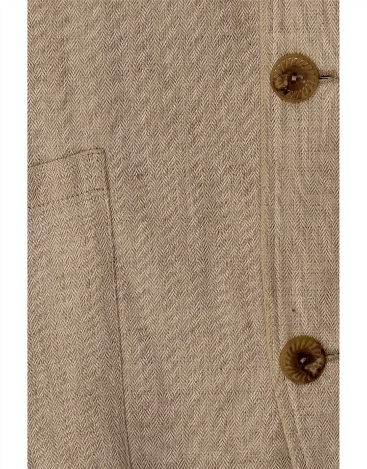 Redpoint Herren-Blazer mit 3 Knöpfen, IT 48, mittelbeige, Fischgrätenmuster aus Baumwolle