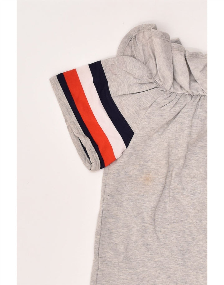 TOMMY HILFIGER Girls Short Sleeve Sweatshirt Jumper 15-16 Years XL Grey | Vintage Tommy Hilfiger | Thrift | Second-Hand Tommy Hilfiger | Used Clothing | Messina Hembry 