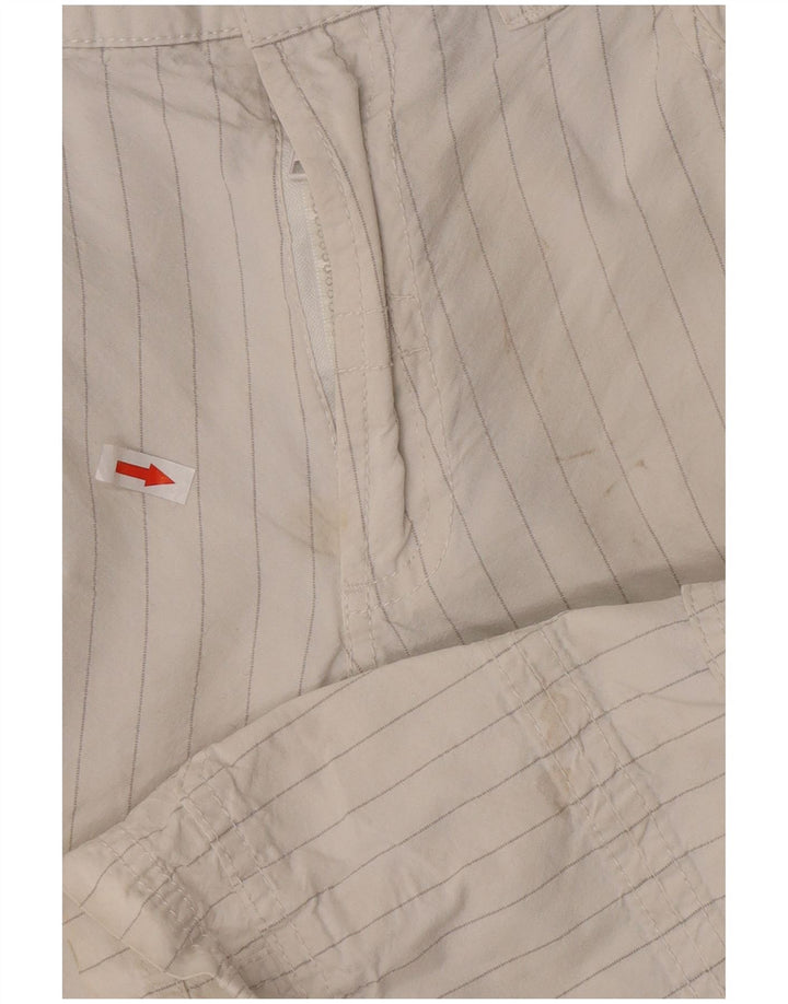 Guess Herren-Cargoshorts W31 Mittelweiße Nadelstreifen-Baumwolle
