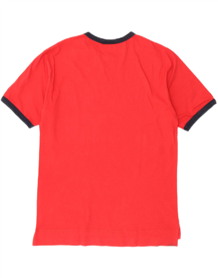 ASICS Mens Graphic T-Shirt Top Small Red Cotton