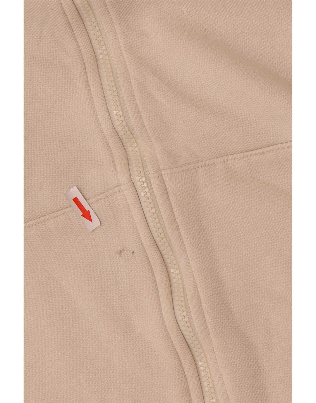 Puma Herren-Kapuzenpullover mit grafischem Reißverschluss, groß, beige Baumwolle
