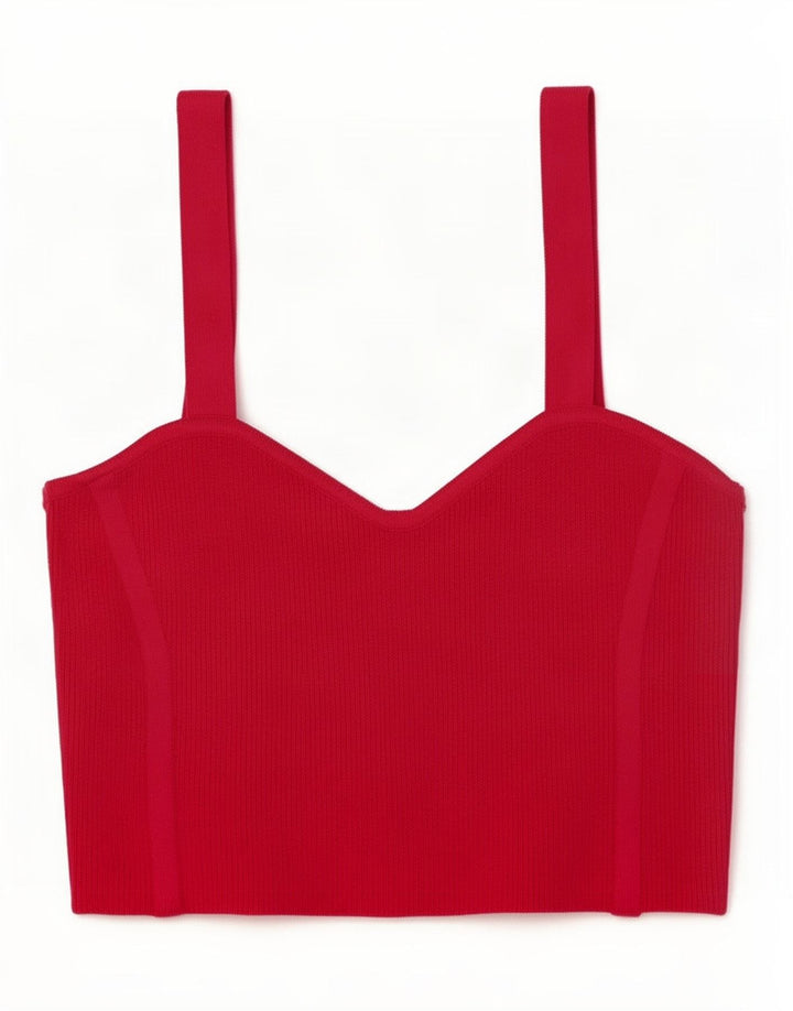 Zara Damen Strick-Crop-Top UK 12 Mittelrosa Nylon