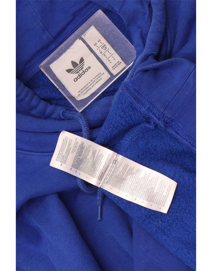 Adidas Herren Kapuzenpullover, klein, blau, Baumwolle