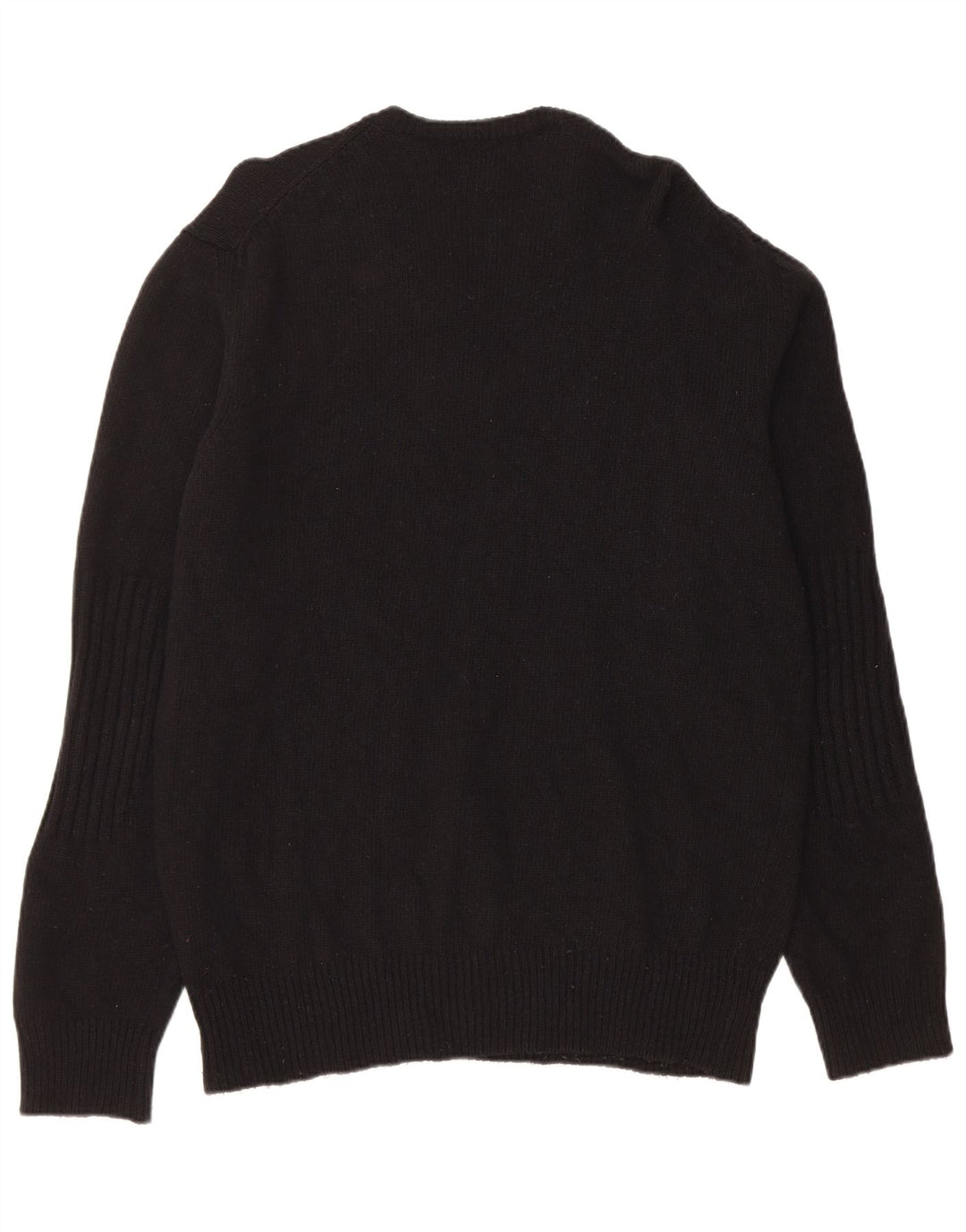 Woolrich Herren-Pullover mit grafischem Rundhalsausschnitt, XL, schwarze Wolle