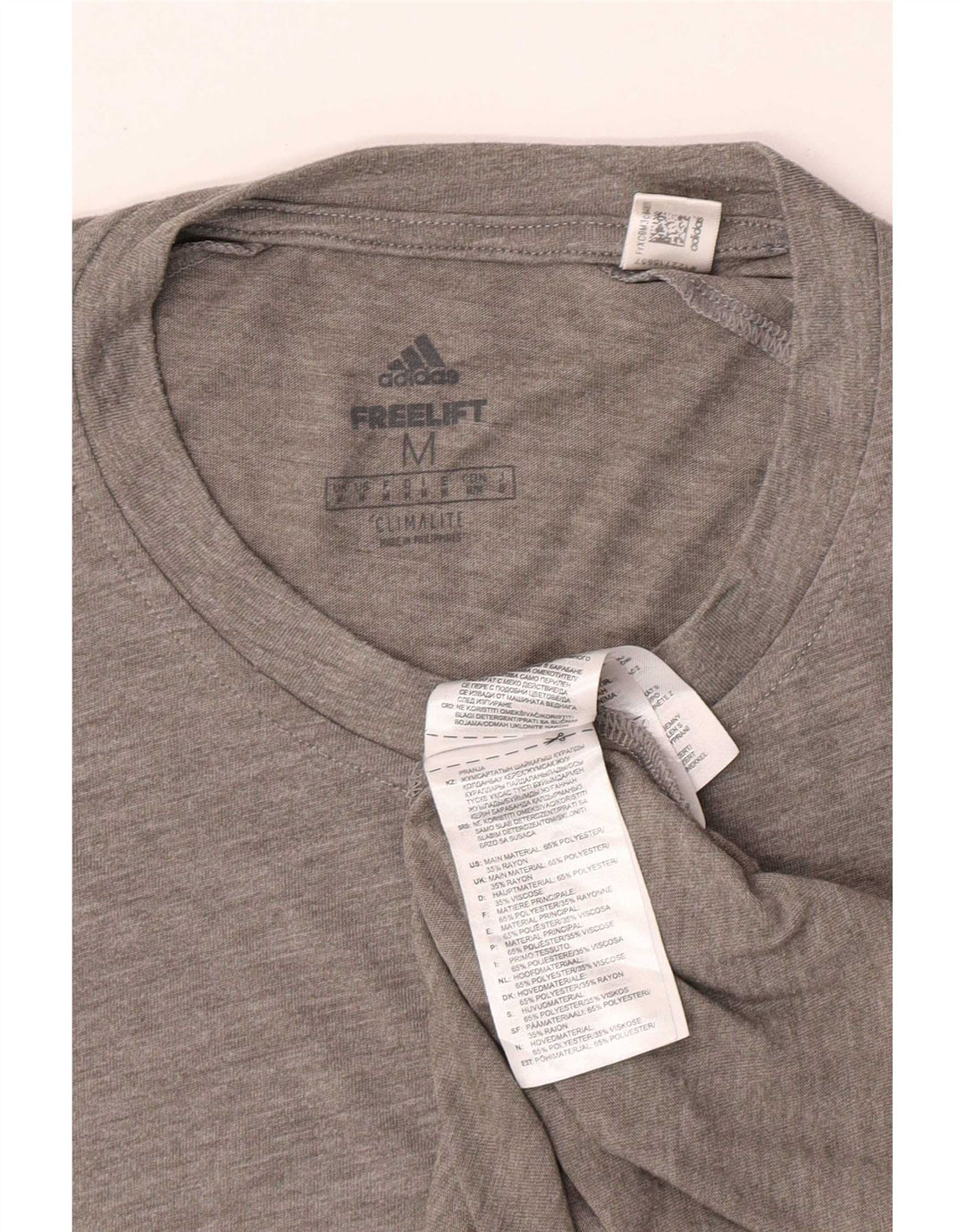 Adidas Herren Climalite T-Shirt Top Mittelgraues Polyester