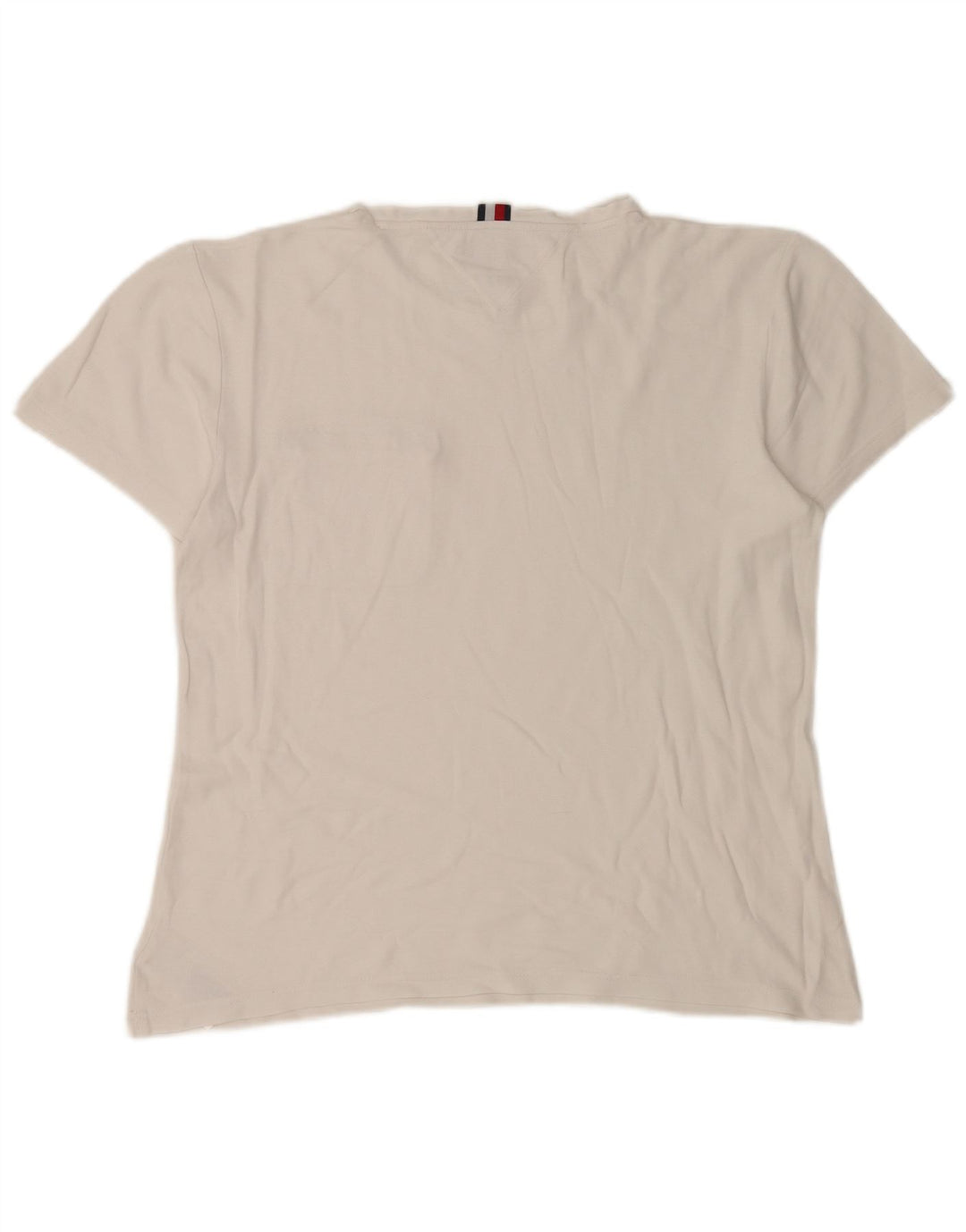 Tommy Hilfiger Herren T-Shirt Top Large Weiß Baumwolle