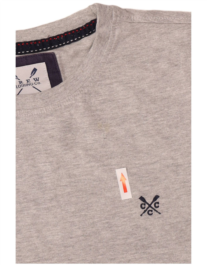 Crew Clothing Herren T-Shirt Top Small Grau Baumwolle