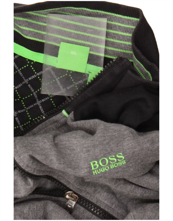 Hugo Boss Herren-Trainingsanzugoberteil, Jacke, 2XL, Grau, Farbblock