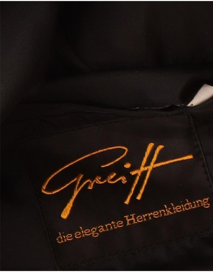 Vintage Herren 1 Knopf Blazer Jacke EU 50 Große schwarze Schurwolle