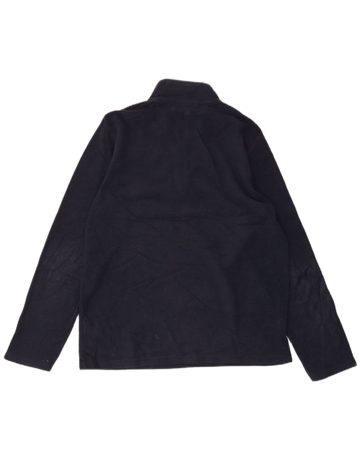 MOUNTAIN WAREHOUSE Mens Zip Neck Fleece Jumper Medium Navy Blue Polyester