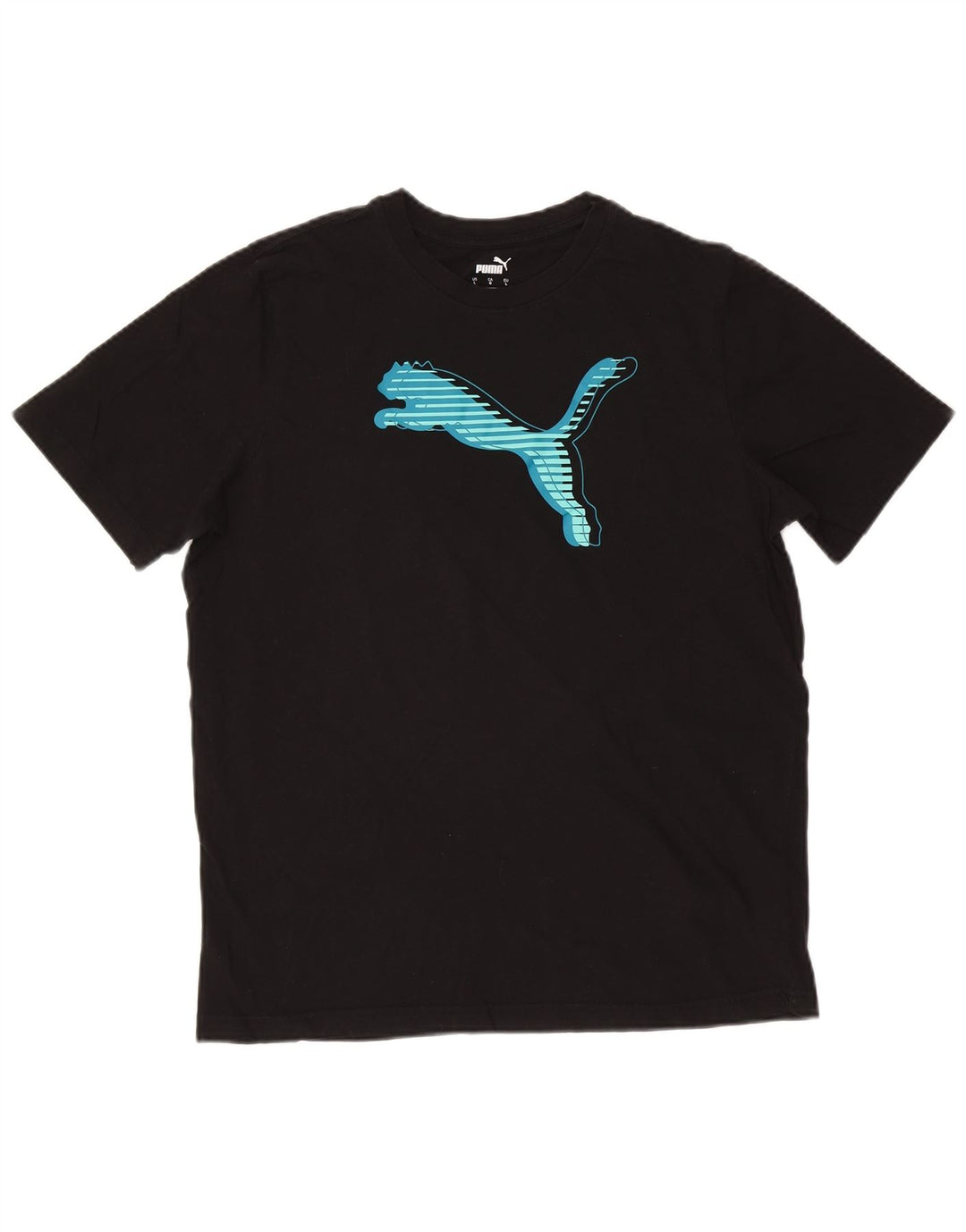 Puma Herren T-Shirt mit Grafik, groß, aus schwarzer Baumwolle