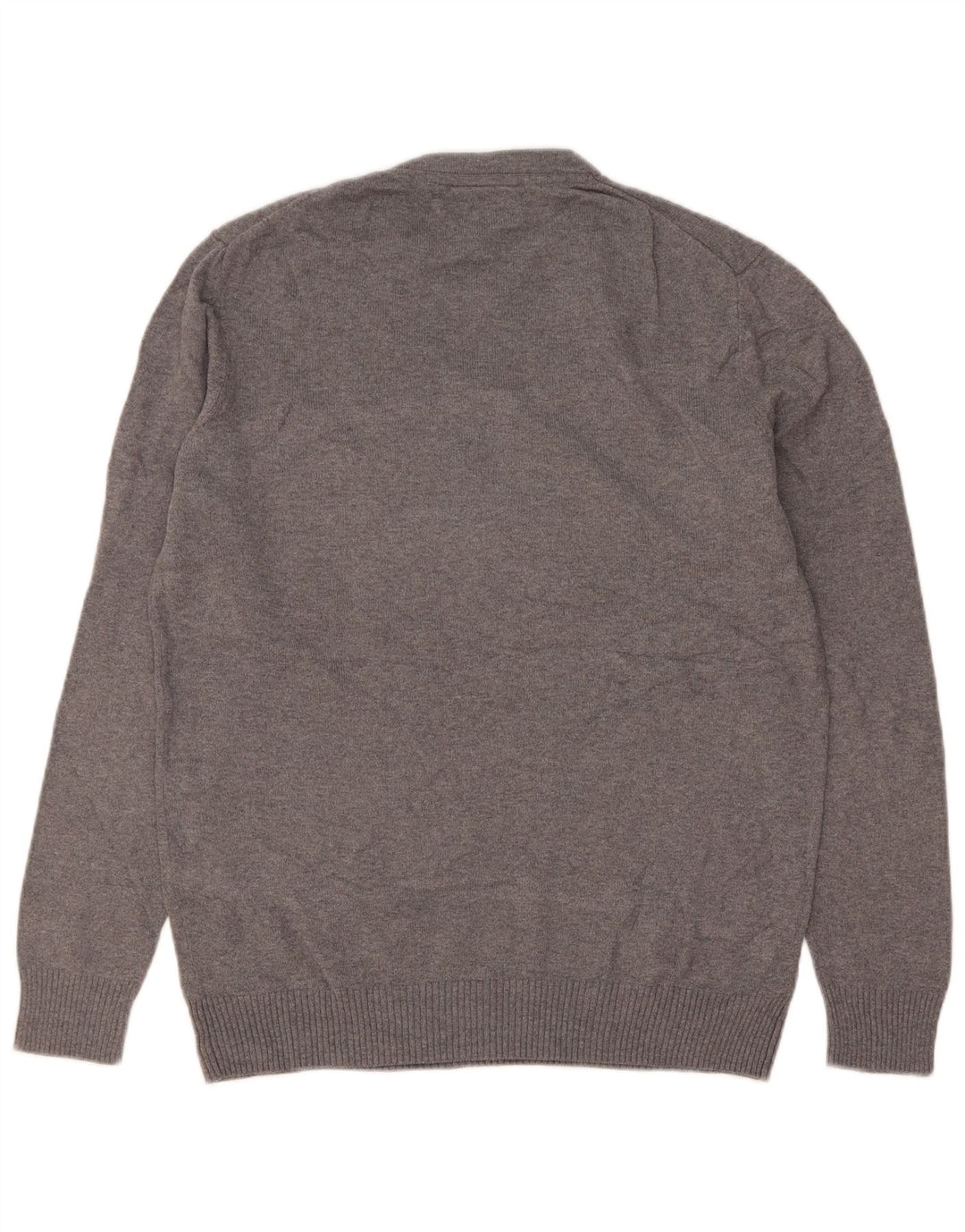 Lyle & Scott Herren-Pullover mit Rundhalsausschnitt, Größe S, grau gefleckte Baumwolle