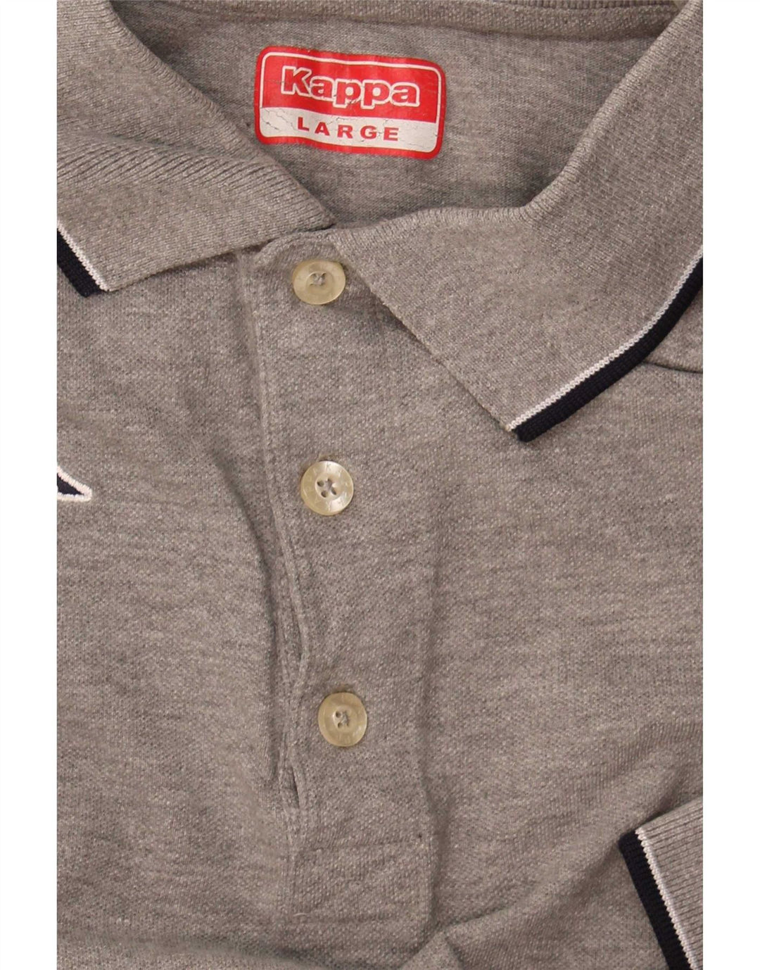 Kappa Herren-Poloshirt, groß, grau meliert