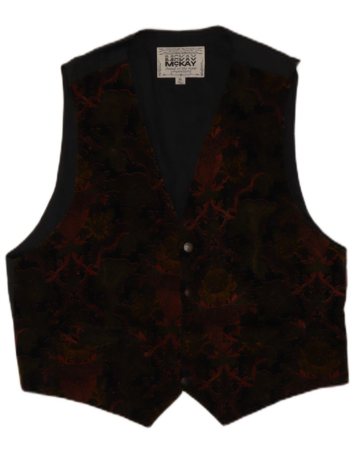 Mckay Herrenweste XL, mehrfarbig, Blumenmuster, Baumwolle