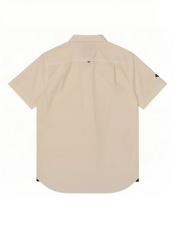 Superdry Herren-Kurzarmhemd, groß, aus weißer Baumwolle