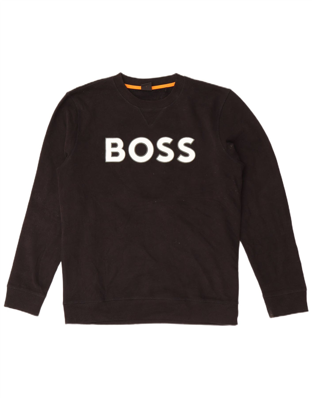 Hugo Boss Herren-Sweatshirt mit Grafik, groß, aus schwarzer Baumwolle