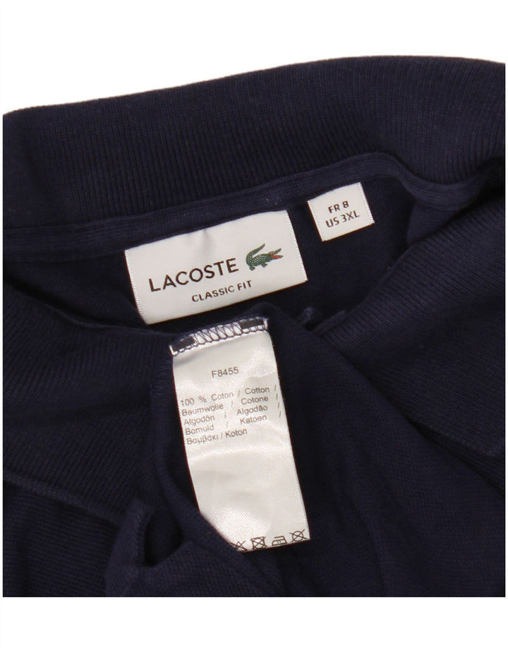 LACOSTE Herren-Poloshirt mit klassischer Passform, Größe 8 3XL, marineblaue Baumwolle