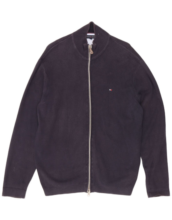 Tommy Hilfiger Herren-Strickjacke, groß, marineblau, Baumwolle