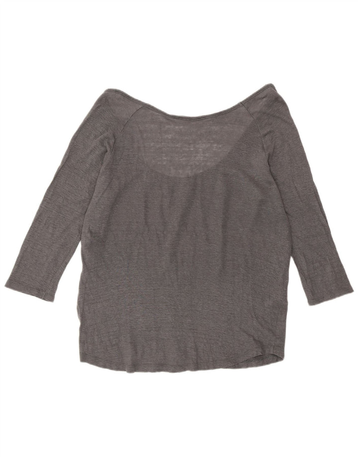 Zara Damen Top 3/4 Ärmel UK 16 Large Grau